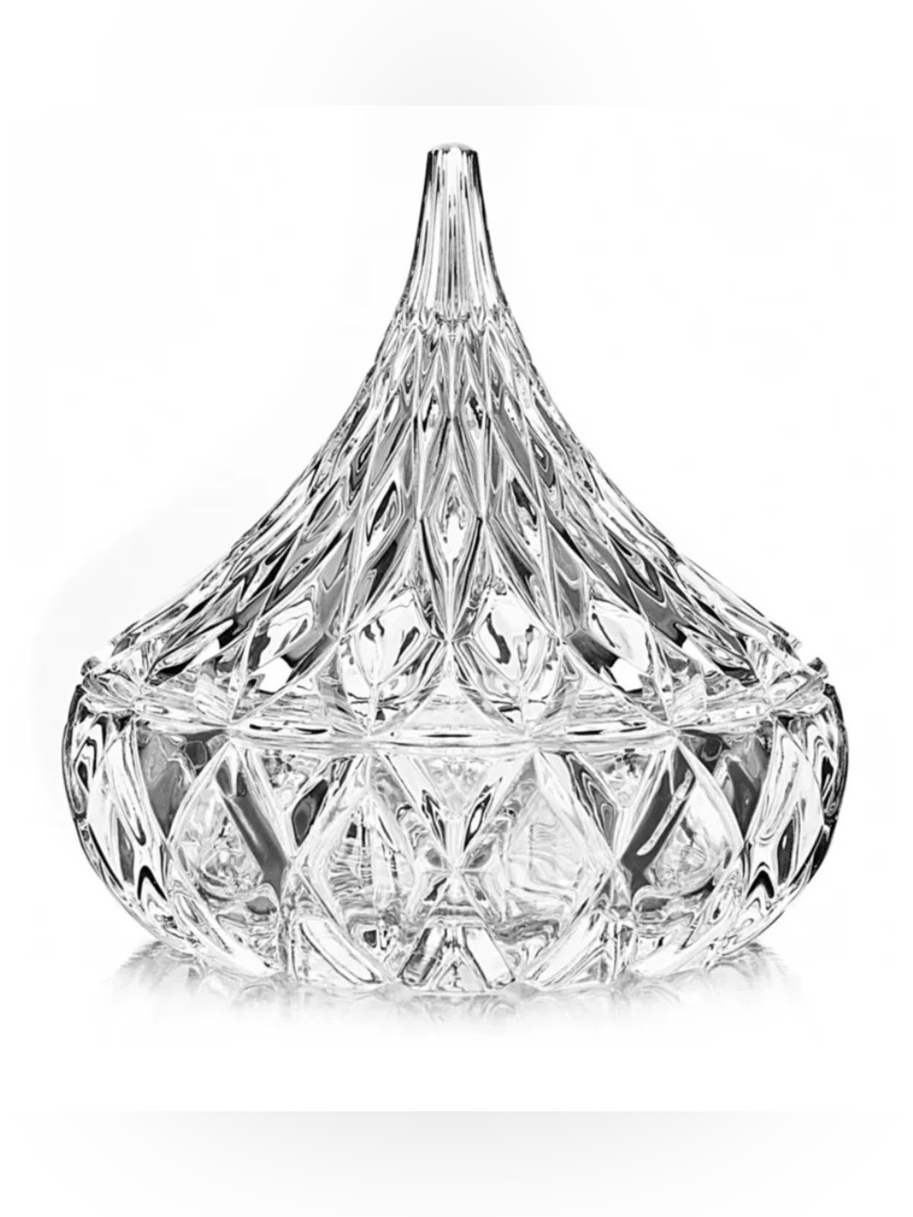 GODINGER NWT Hershey's Kisses Crystal Candy Dish. Color: Clear Sz: 5"LX5"W×5.3"H